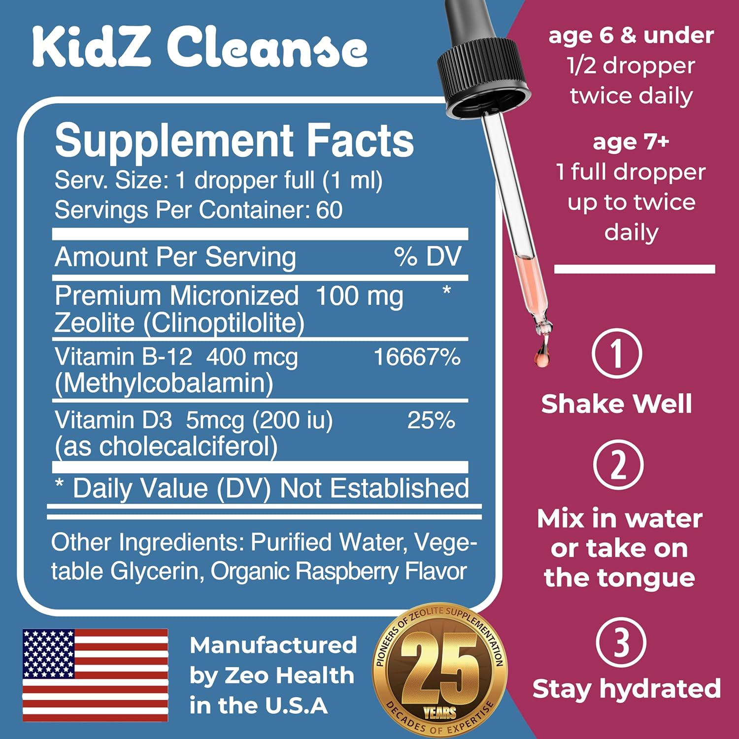 kidz-cleanse-zeolite-detox-liquid-drops-with-methyl-b12-d3---raspberry-flavor---2oz-support-kids-development-behavior-energy-gut-health-easy-to-take-supplement-for-children-6