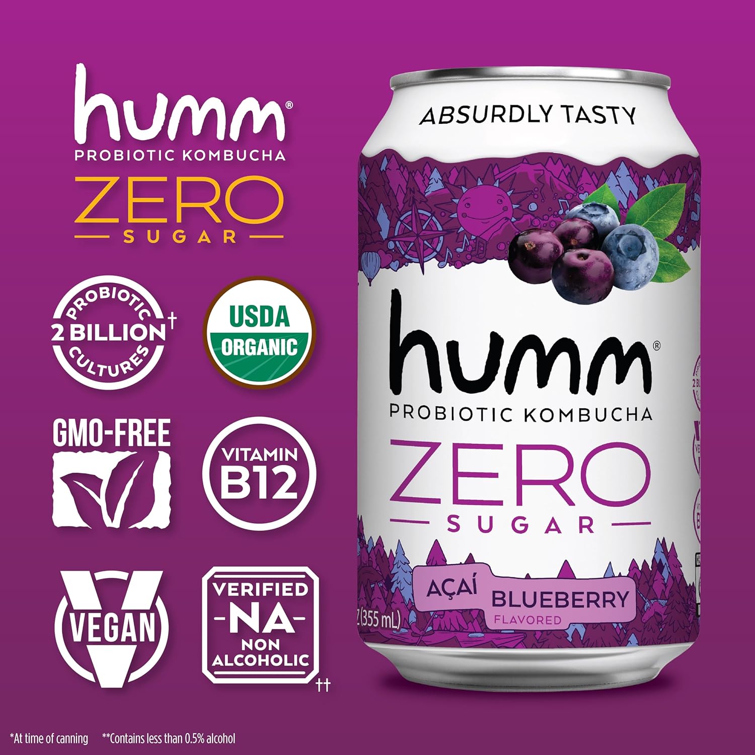 organic-vegan-probiotic-kombucha-variety-pack-zero-sugar-keto-friendly-gluten-free-no-refrigeration-needed---16-pack-of-12oz-cans-2