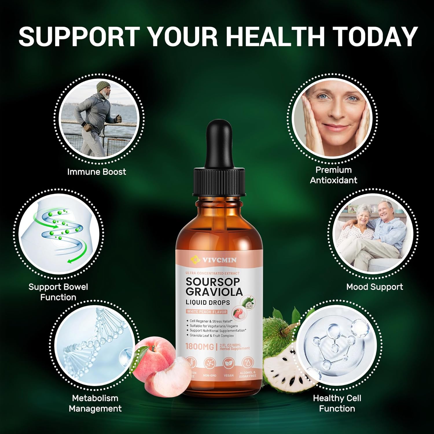 vivcmin-graviola-soursop-leaf-extract-liquid---immune-boost-relaxation-support-liver-sleep-aid-vegan-gluten-free-98-absorption-rate-white-peach-flavor---2-fl-oz-4