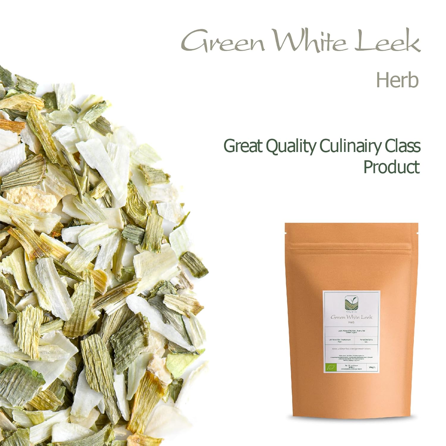 Valley of Tea Green White Leek Herb - Premium Dried Gourmet Leeks for Cooking and Seasoning - Espot.com.au