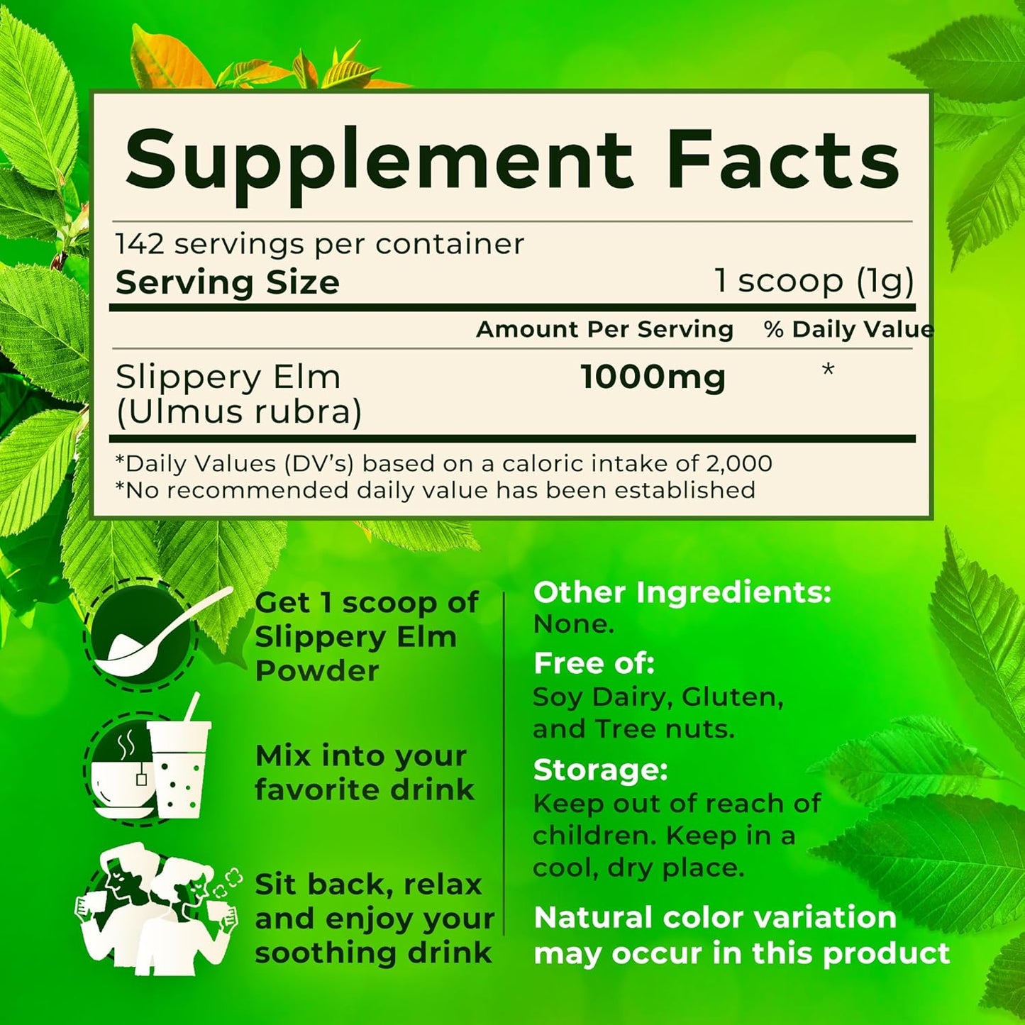 wixar-naturals-slippery-elm-bark-powder---herbal-supplement-for-digestive-health-sore-throat-acid-reflux---inner-bark-natural-gluten-free-gmo-free-vegan---5oz-3