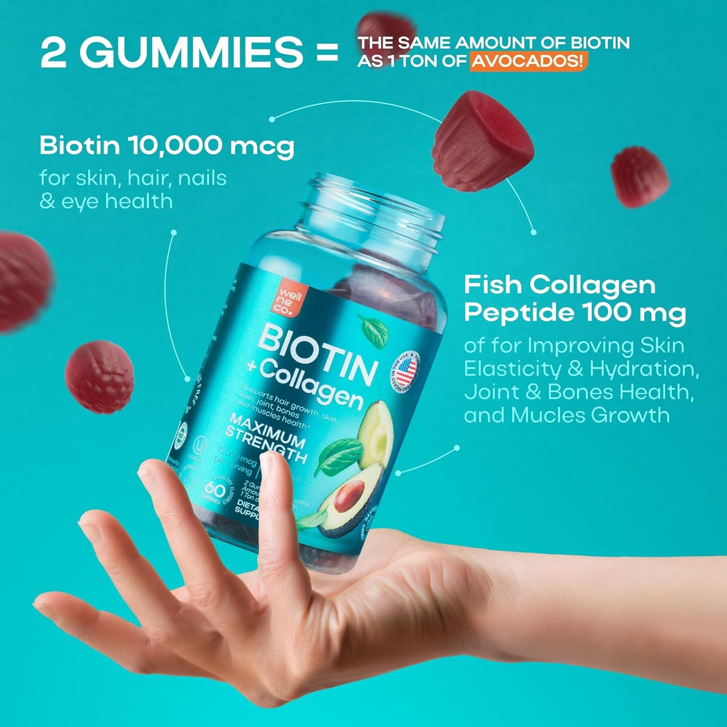biotin-collagen-gummies-10000-mcg---hair-skin-nail-supplement---non-gmo-gluten-free---beauty-gummies-for-women-and-men-3