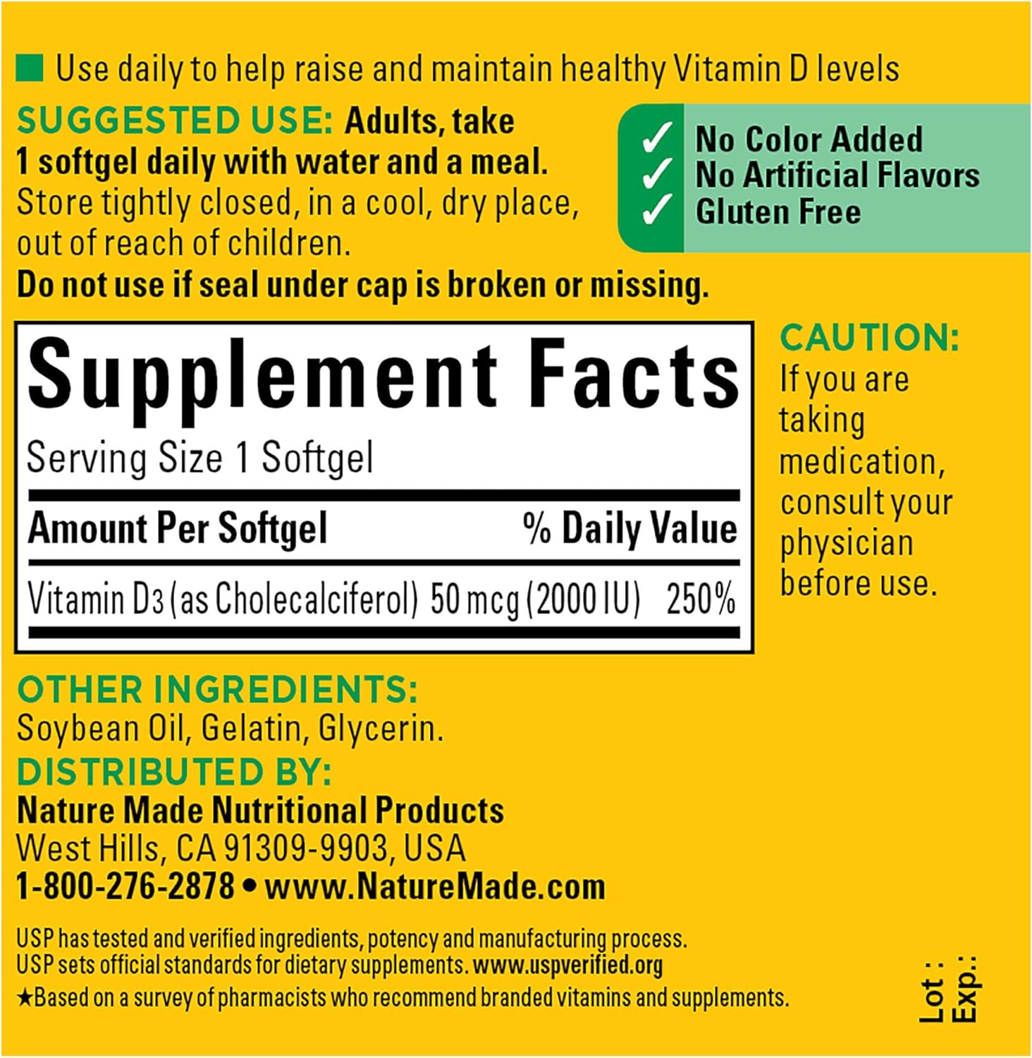 Vitamin D3 2000 IU Softgels for Bone, Teeth, Muscle & Immune Health - 90 Day Supply - Espot.com.au