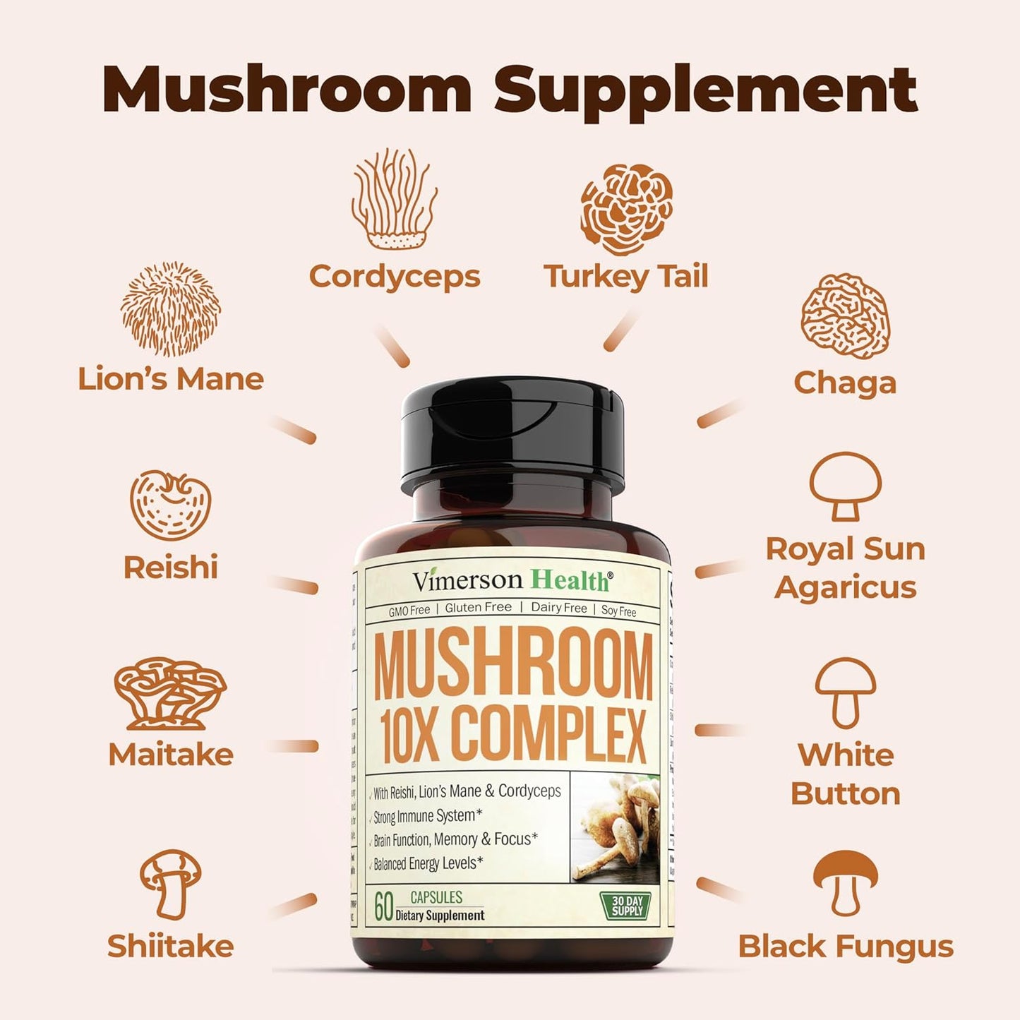 premium-mushroom-powder-supplement---lions-mane-reishi-cordyceps-chaga-more---boost-memory-focus-immune-system-energy---10-in-1-mushroom-complex-capsules---2-pack---vimerson-health-5