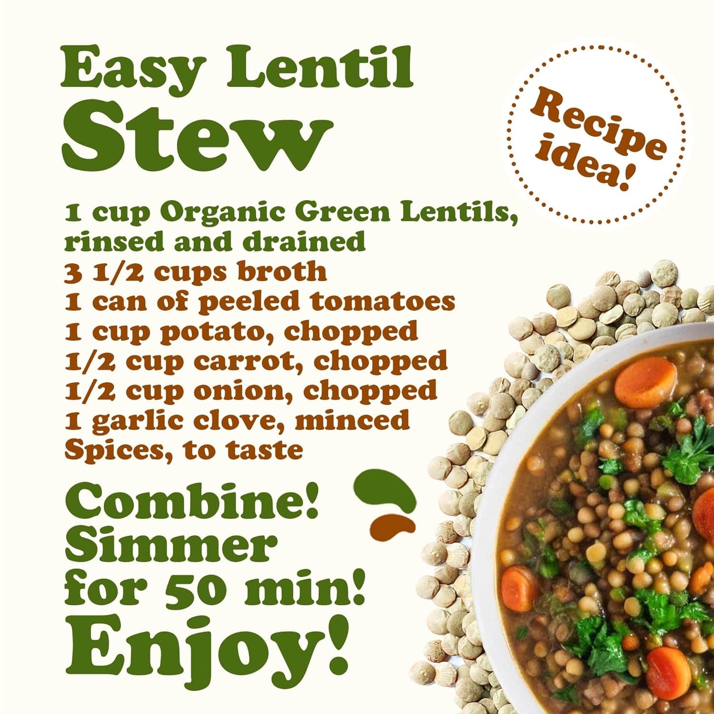 organic-whole-green-lentils-3-lbs---non-gmo-dried-raw-beans-sproutable-vegan-kosher---high-in-folate-fiber-protein---no-soaking---ideal-for-soups-veggie-burgers---bulk-packaging-7