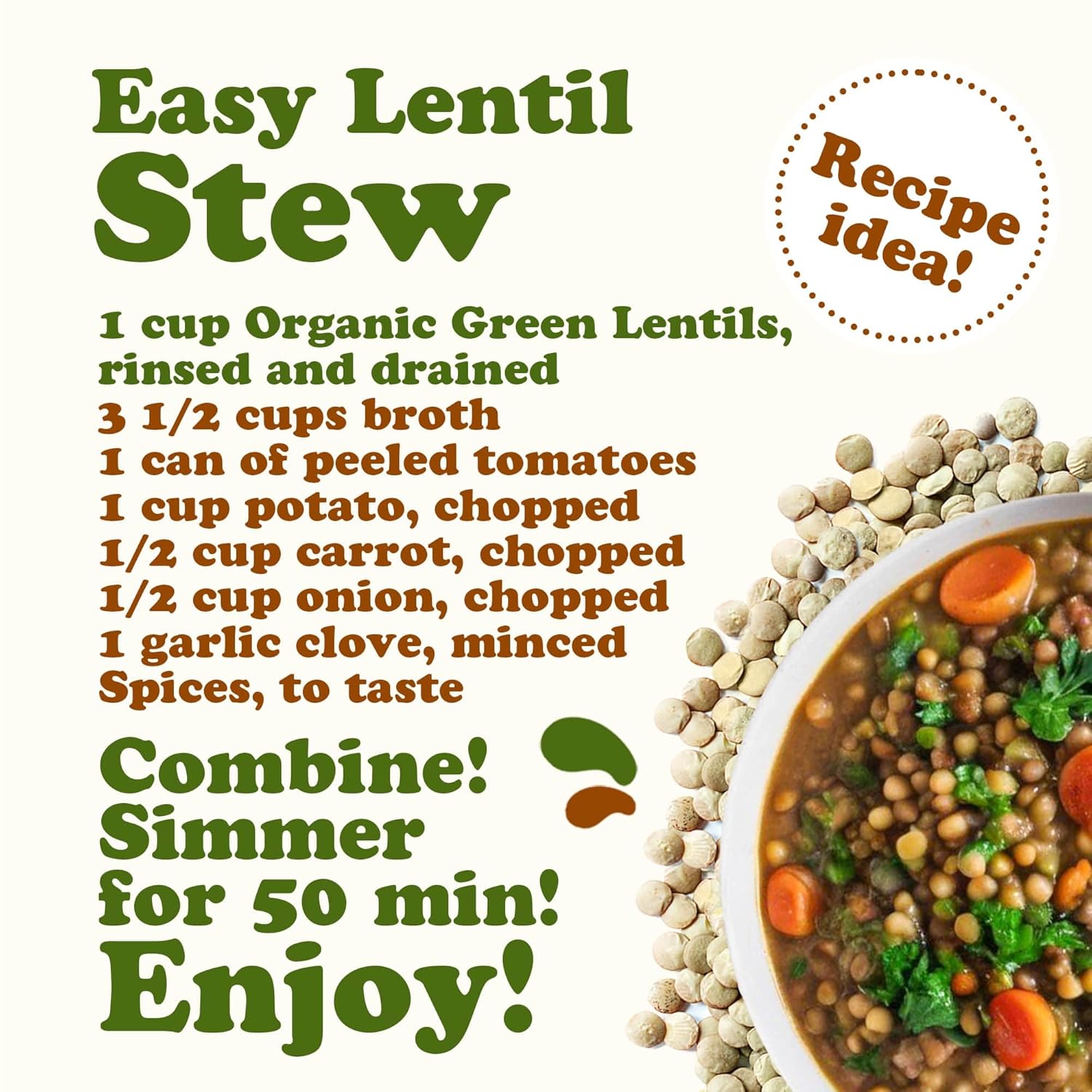 organic-whole-green-lentils-3-lbs---non-gmo-dried-raw-beans-sproutable-vegan-kosher---high-in-folate-fiber-protein---no-soaking---ideal-for-soups-veggie-burgers---bulk-packaging-7