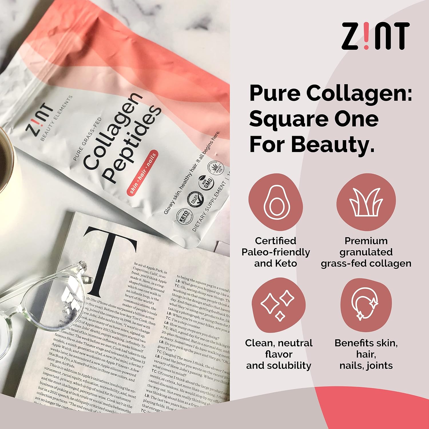 Zint Collagen Hydrolysate Powder - 10 Oz Bag - Premium Hydrolyzed Collagen Supplement - Espot.com.au