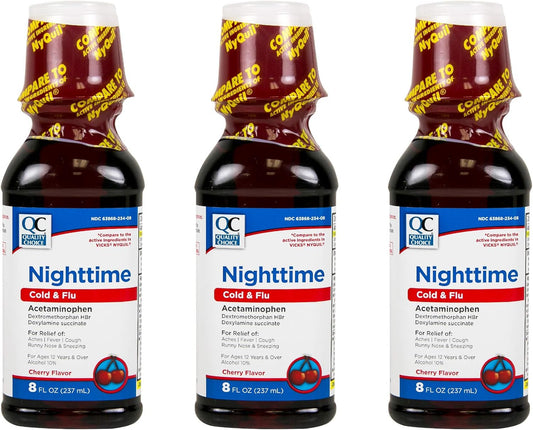 nighttime-cold-and-flu-relief-liquid-cherry-flavor-8oz---3-pack---acetaminophen-pain-reliever---high-quality-choice-1