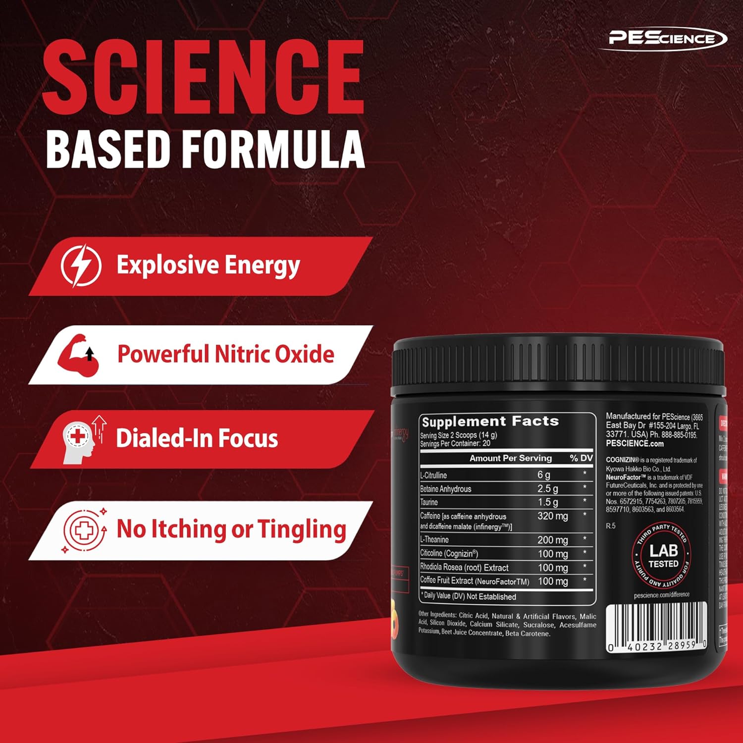 sour-peach-candy-pre-workout-stack-with-nitric-oxide-booster-for-men-women---prolific-high-volume-l-arginine-nitrate-l-citrulline---40-36-scoops-6
