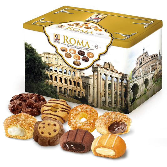 matilde-vicenzi-roma-cookie-tin---assorted-italian-pastries-bakery-cookies---individually-wrapped-trays---gift-tin-32oz-1