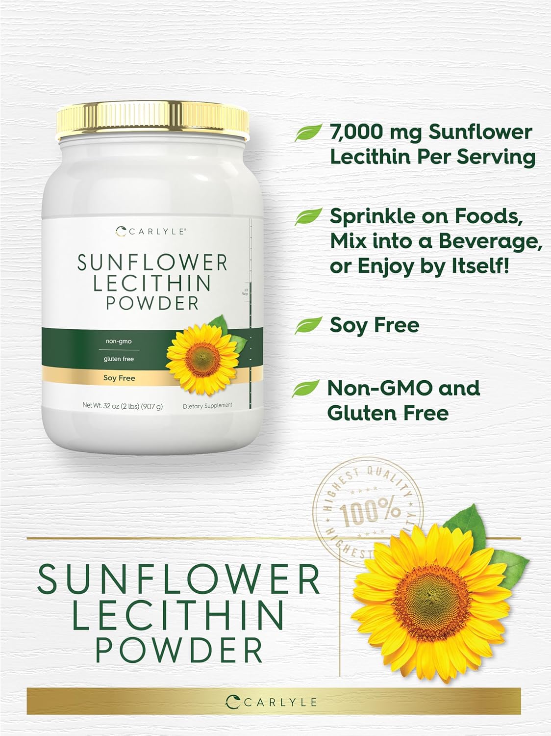 2-lb-carlyle-sunflower-lecithin-powder---unflavored-non-gmo-gluten-free---rich-in-phosphatidylcholine---vegetarian-friendly-4
