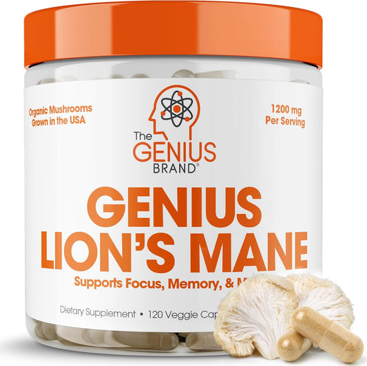 organic-genius-lions-mane-cognition-vitamins-supplement-capsules---120-veggie-pills-1200mg-per-serving---nootropic-supplement-by-the-genius-brand-1