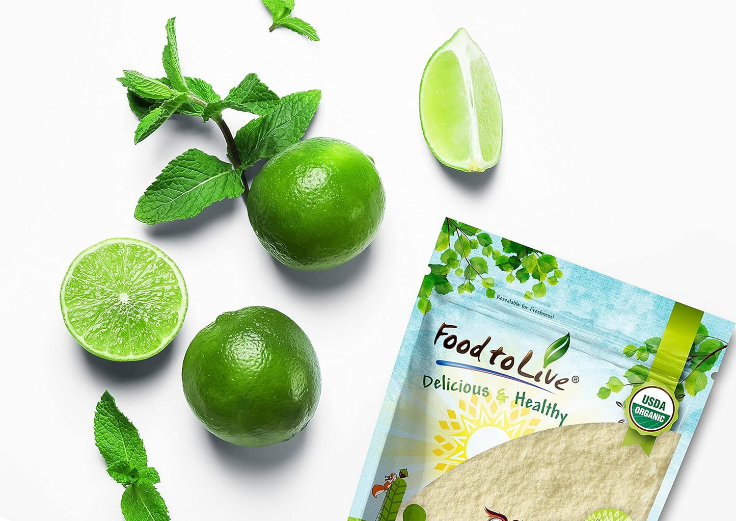 Organic Lime Powder 7lb - Non-GMO, Unsulfured Citrus Fruit Powder for Baking, Juices, Smoothies, Yogurts - Vegan Bulk Powder Without Sulphites - Espot.com.au