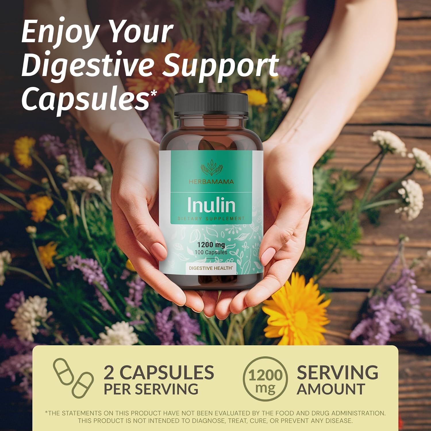 inulin-and-chicory-root-capsule-bundle---1200mg-fiber-1200mg-capsules---vegan-non-gmo---2-pack---herbamama-2