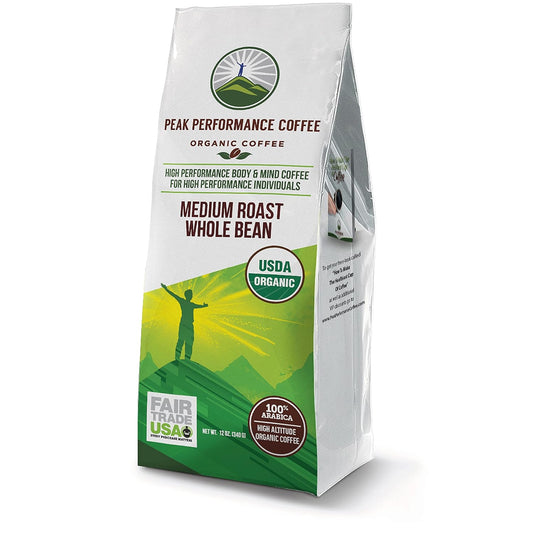 USDA Certified Organic High Altitude Coffee Beans - Fair Trade, Low Acid, Non GMO, Full of Antioxidants - Medium Roast Smooth Tasting Whole Bean Coffee Bag - Espot.com.au