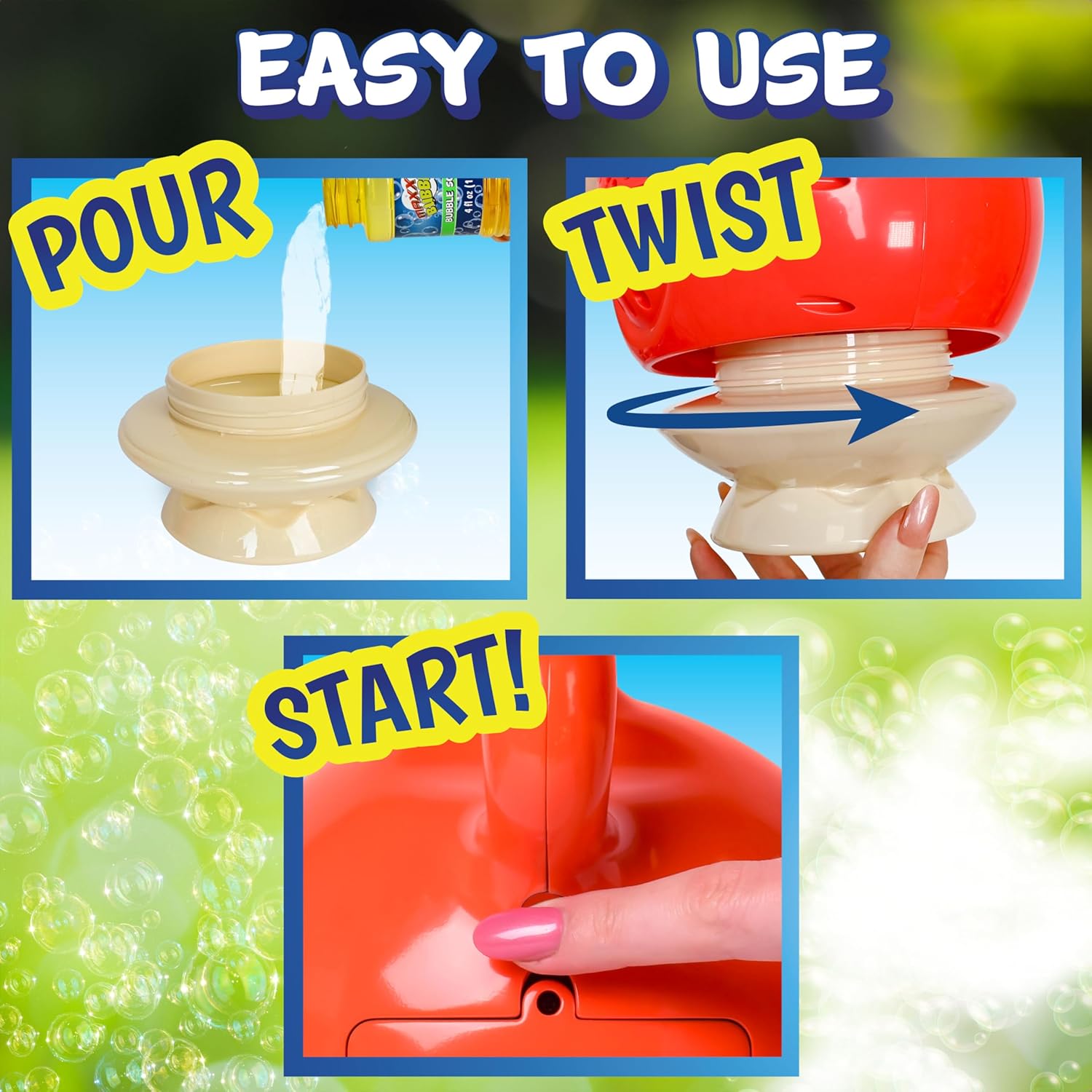 adjustable-bubble-and-foam-machine---portable-rechargeable-bubble-blower-for-parties---includes-4oz-bubble-solution---fun-for-kids-teens-and-adults-4
