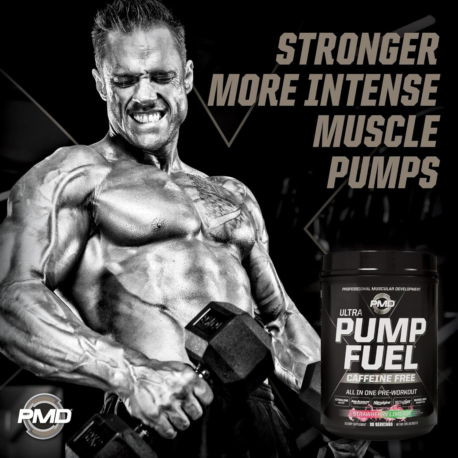 pmd-sports-ultra-pump-fuel-caffeine-free-strawberry-limeade-pre-workout-drink-mix---energy-endurance-complex---30-servings-8