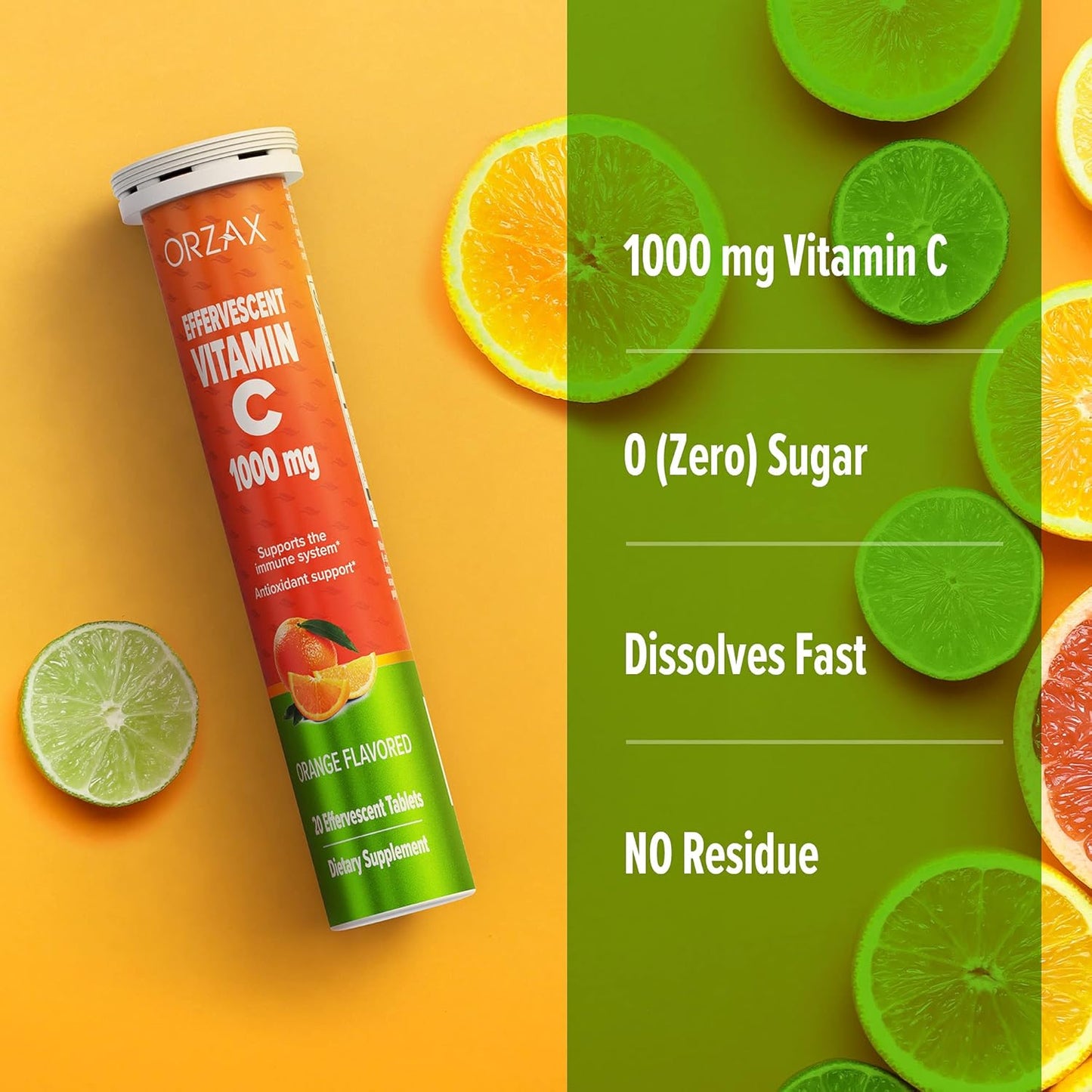 orzax-1000mg-vitamin-c-effervescent-tablets---sugar-gluten-gmo-free---immune-antioxidant-support---orange-flavored---20-tablets-3