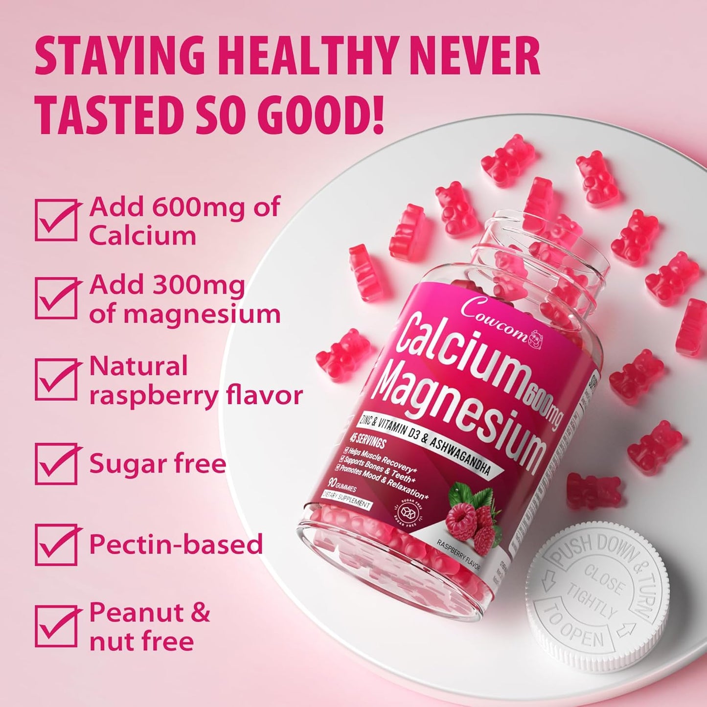 sugar-free-calcium-magnesium-zinc-gummy-vitamins-with-vitamin-d3-b6-b12-for-bone-and-muscle-health-mood-support-and-sleep-aid---90-count-vegan-raspberry-flavor-supplement-4