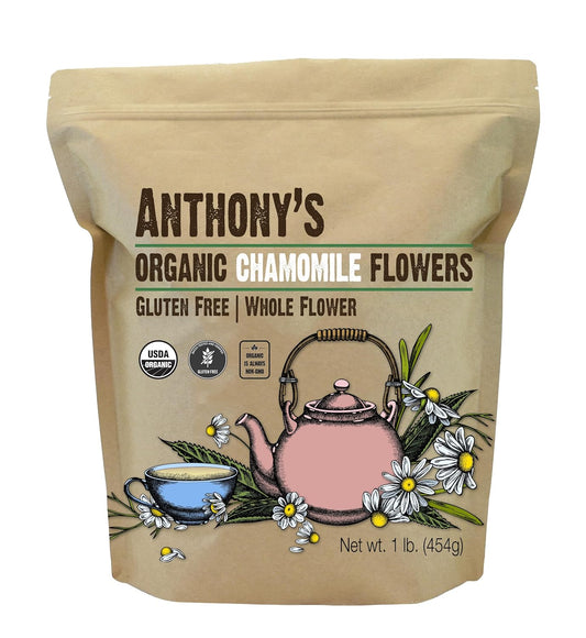 1-lb-organic-chamomile-flowers---whole-loose-leaf-gluten-free-non-gmo-non-irradiated---anthonys-1