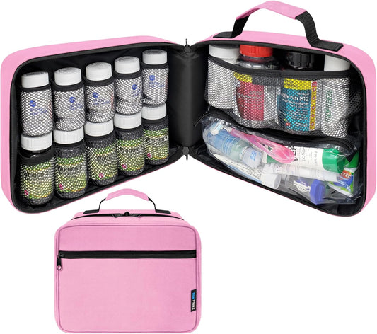 pink-starplus2-large-padded-pill-bottle-organizer---travel-home-medicine-bag-for-medications-vitamins-medical-supplies---case-carrier-storage-med-bag-no-lock-1