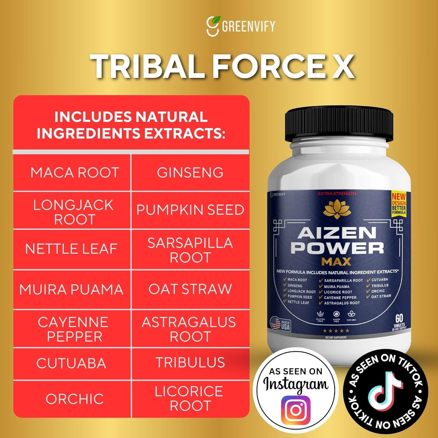 organic-tribal-force-x-supplement---60-tablets-extra-strength-formula-gluten-free-non-gmo-30-day-supply---pack-of-3-3