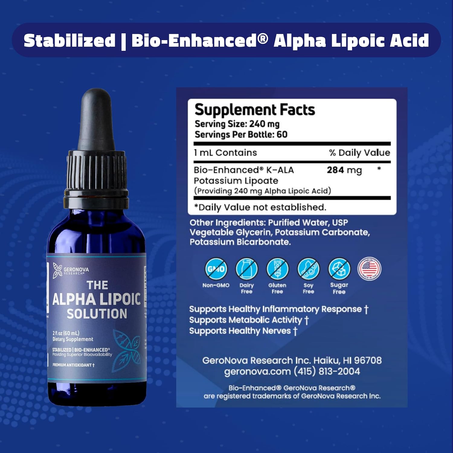 6-fl-oz-geronova-research-alpha-lipoic-acid-liquid---6-month-supply---bio-enhanced-ala-supplement-for-rapid-absorption---superior-bioavailability-6