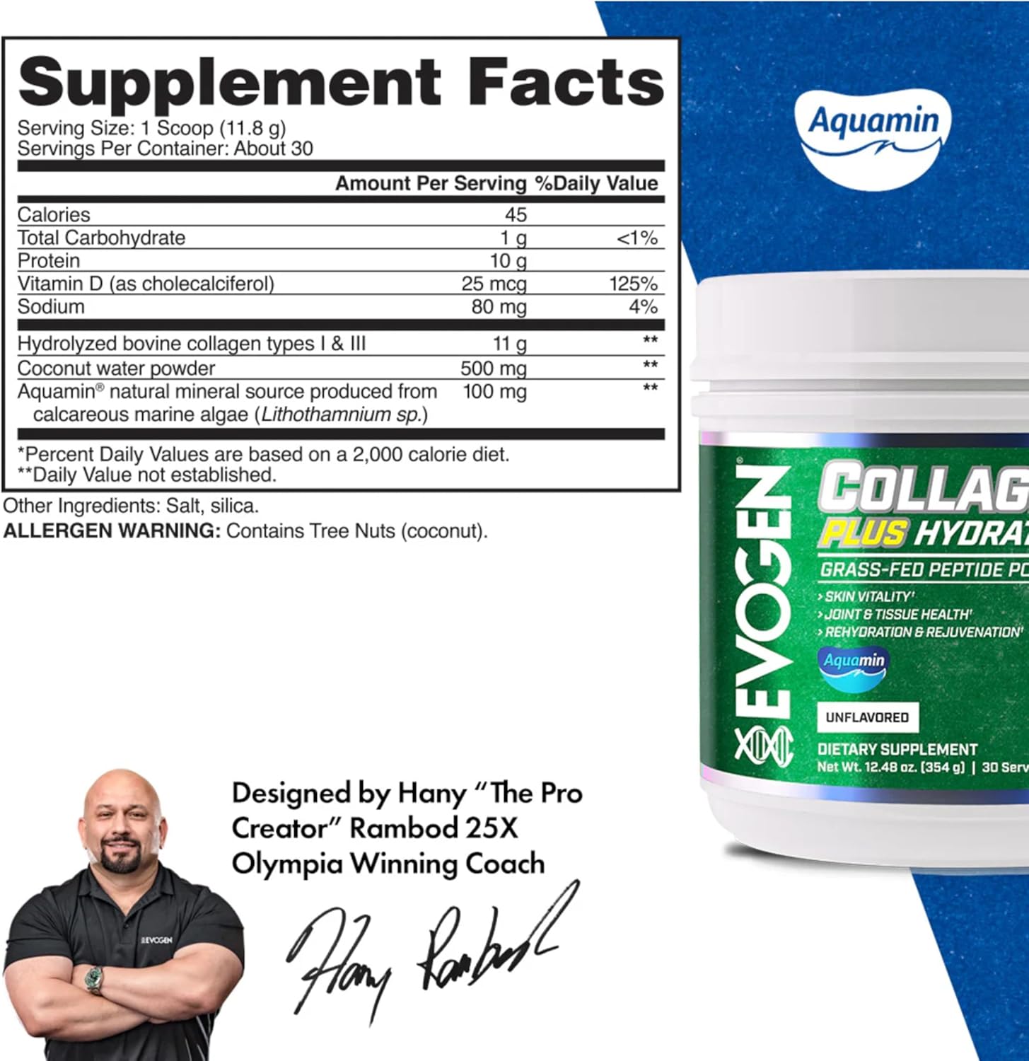 evogen-collagen-plus-hydration-powder---grass-fed-collagen-peptides-for-skin-joint-tissue-health---unflavored---30-servings-3