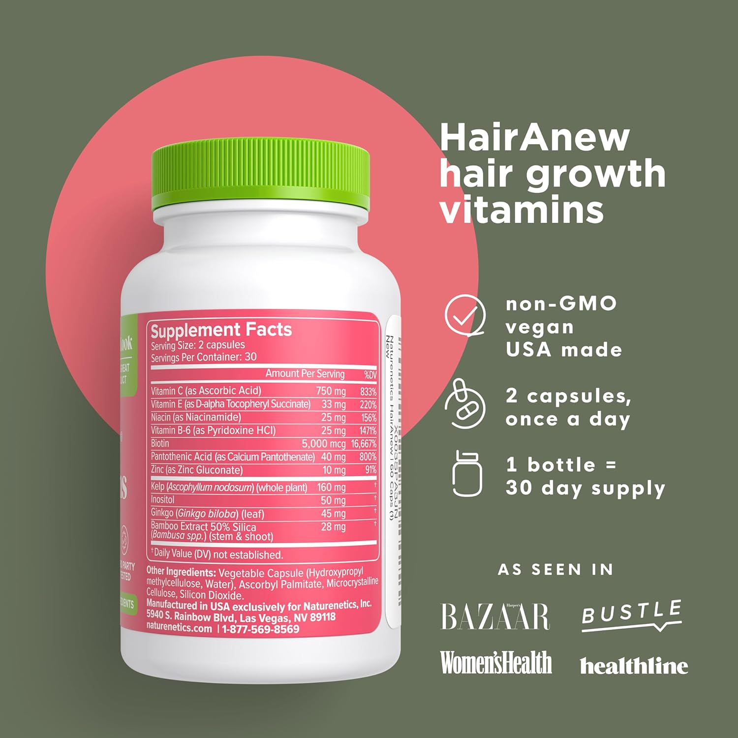 hairanew-hair-growth-vitamins-for-thicker-stronger-hair---men-women---all-hair-types---11-vitamins-ingredients---5000mcg-biotin---vegan---independently-tested---60-capsules-2