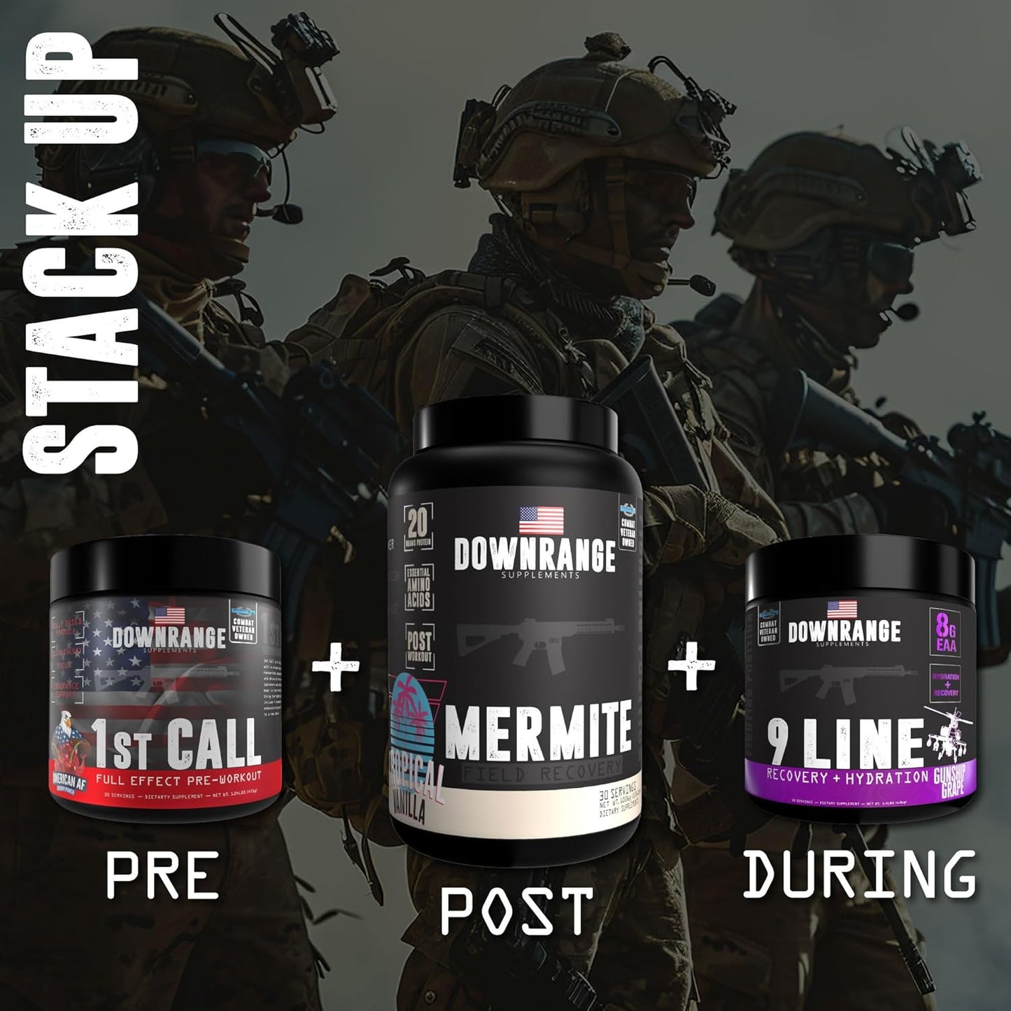 downrange-supplements-9-line-go-recovery-powder-packets---electrolytes-amino-acids-coconut-water---cherry-punch-flavor---muscle-recovery-energy-boost-hydration---20-sticks-7
