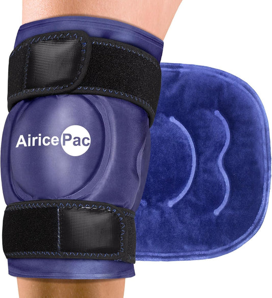 Reusable Gel Ice Wrap for Knee Pain Relief - Cold Compress Therapy for Injuries, Swelling, Arthritis, Meniscus Tear, ACL - Ideal for Knee Replacement Surgery - Blue - Espot.com.au