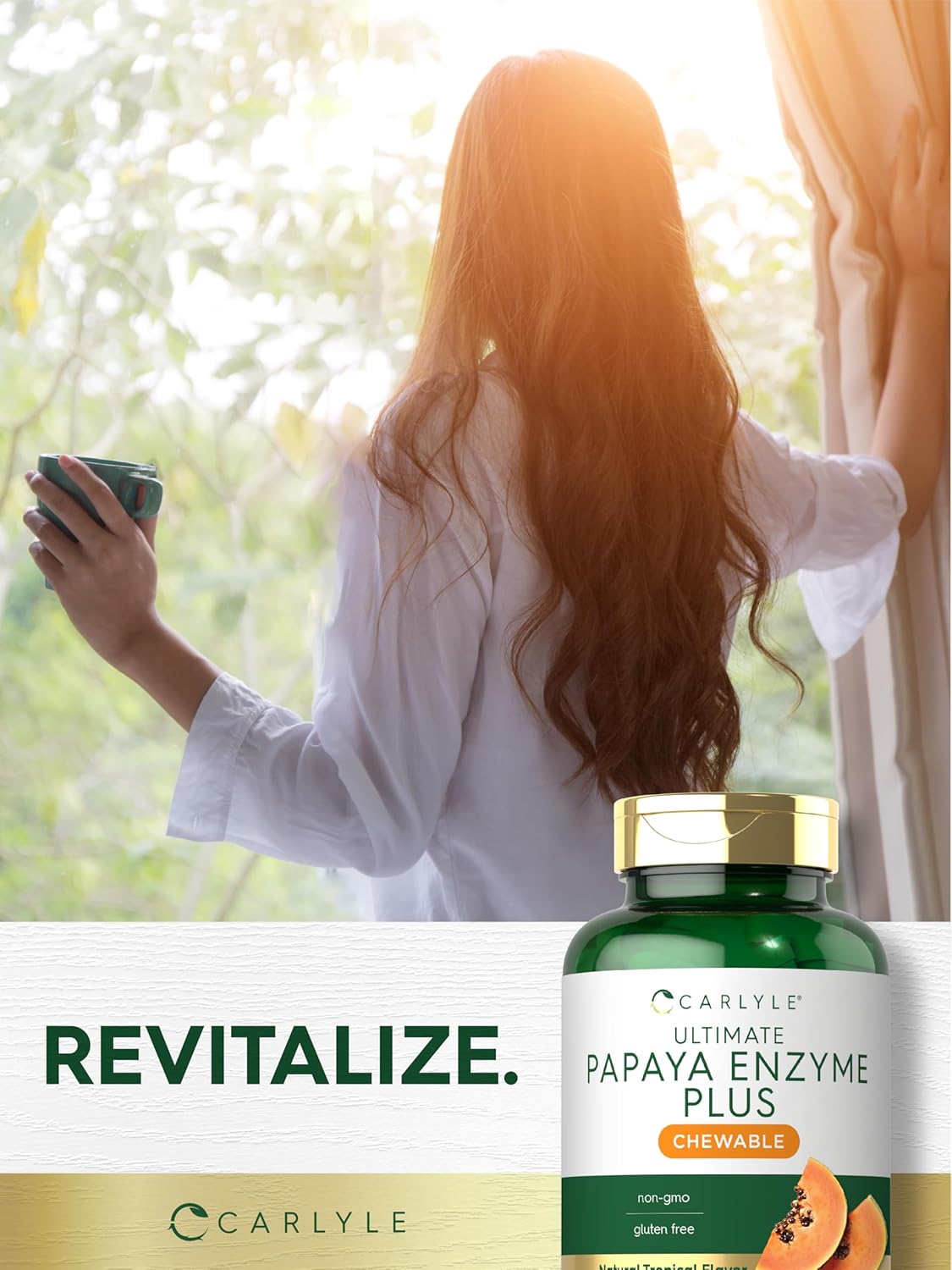 carlyle-papaya-enzyme-chewable-tablets---vegetarian-non-gmo-gluten-free-formula---tropical-flavor---digestive-health-supplement-7