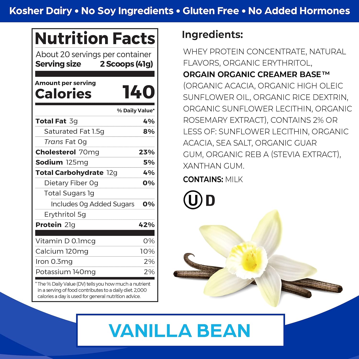 orgain-vanilla-bean-whey-protein-powder---21g-grass-fed-dairy-protein-5g-bcaas-3g-prebiotic-fiber-no-sugar-added-gluten-free---182lb-2