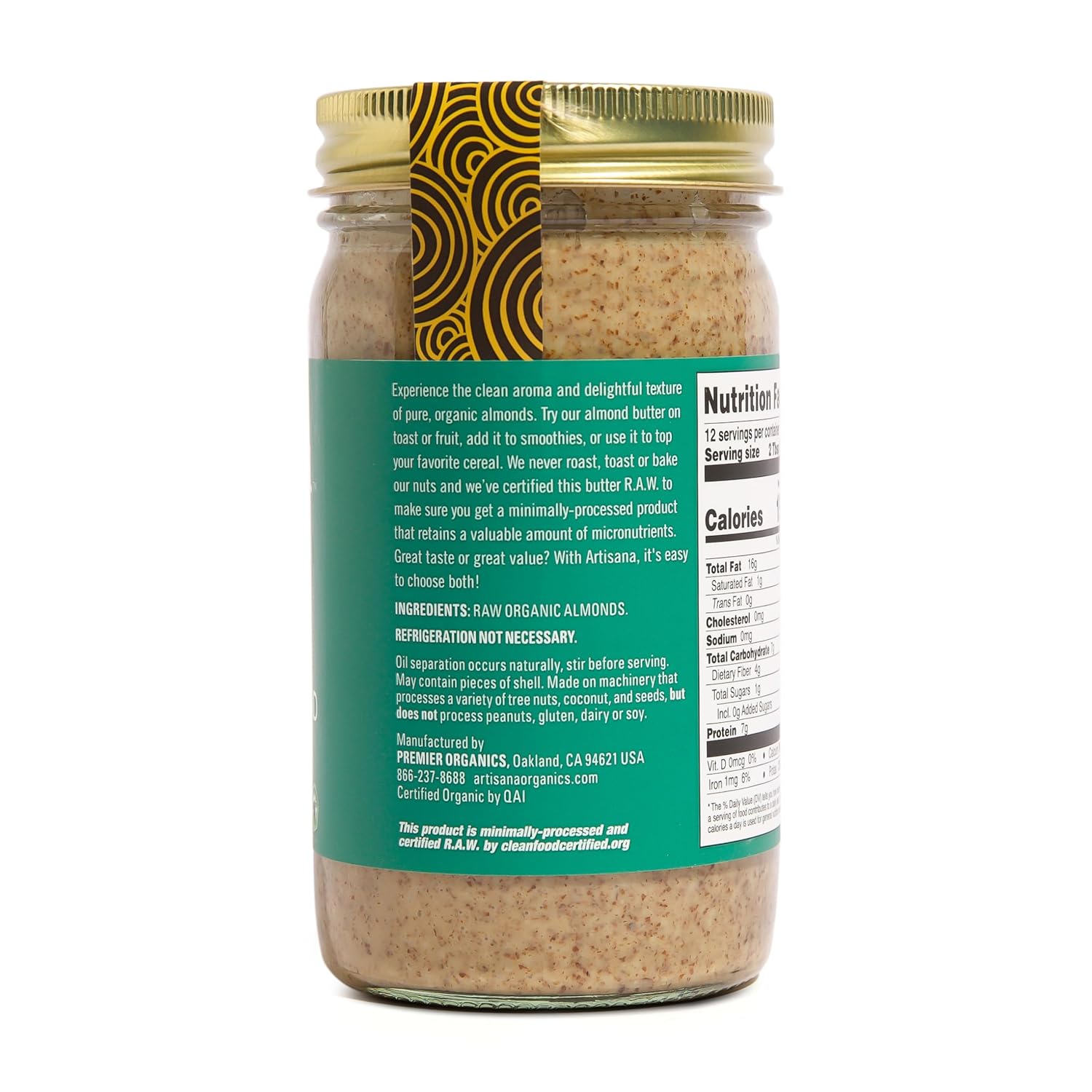 organic-raw-almond-butter---14oz-vegan-paleo-keto-friendly---non-gmo---no-sugar-no-palm-oil-3