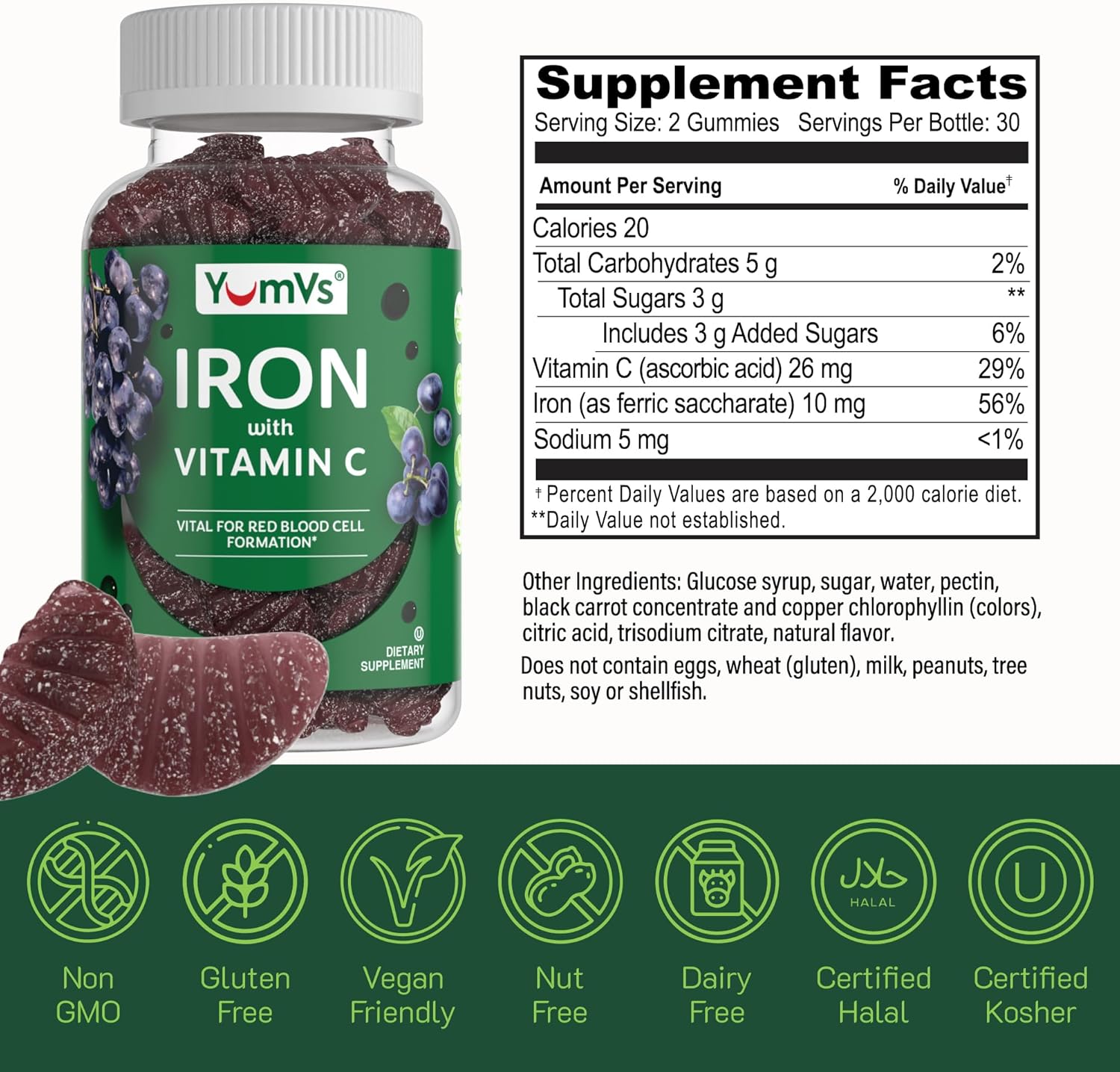 grape-flavor-iron-gummies-with-vitamin-c---10-mg-chewable-blood-builder-supplement---kosher-gluten-free---60-count-pack-6