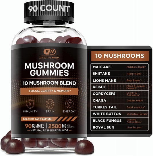nutra-mushroom-gummies-10-blend---mushroom-complex-2500mg---brain-booster-immune-support-energy---90ct-supplement-for-men-women-1