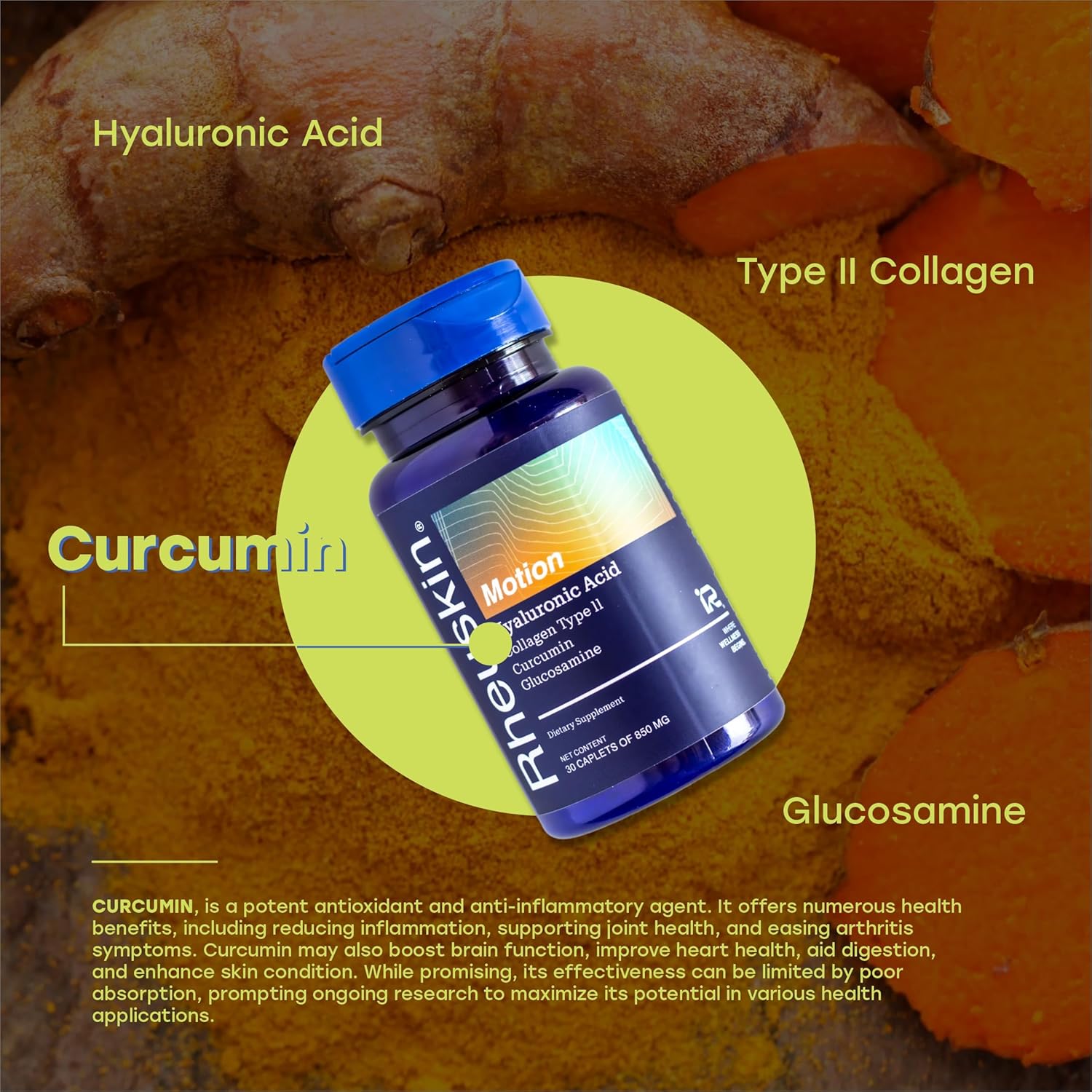 joint-support-supplement-with-hyaluronic-acid-type-ii-collagen-curcumin-and-glucosamine---30-caplets-850mg---enhance-mobility-reduce-joint-discomfort-5