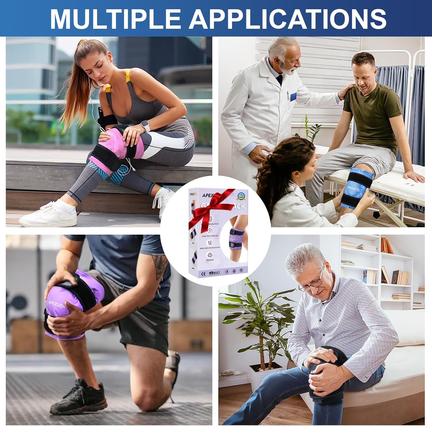 large-reusable-gel-ice-pack-wrap-for-knee-pain-relief-post-surgery---flexible-cold-pack-for-injuries-back-shoulder-elbow-leg---pink-1-pack-8