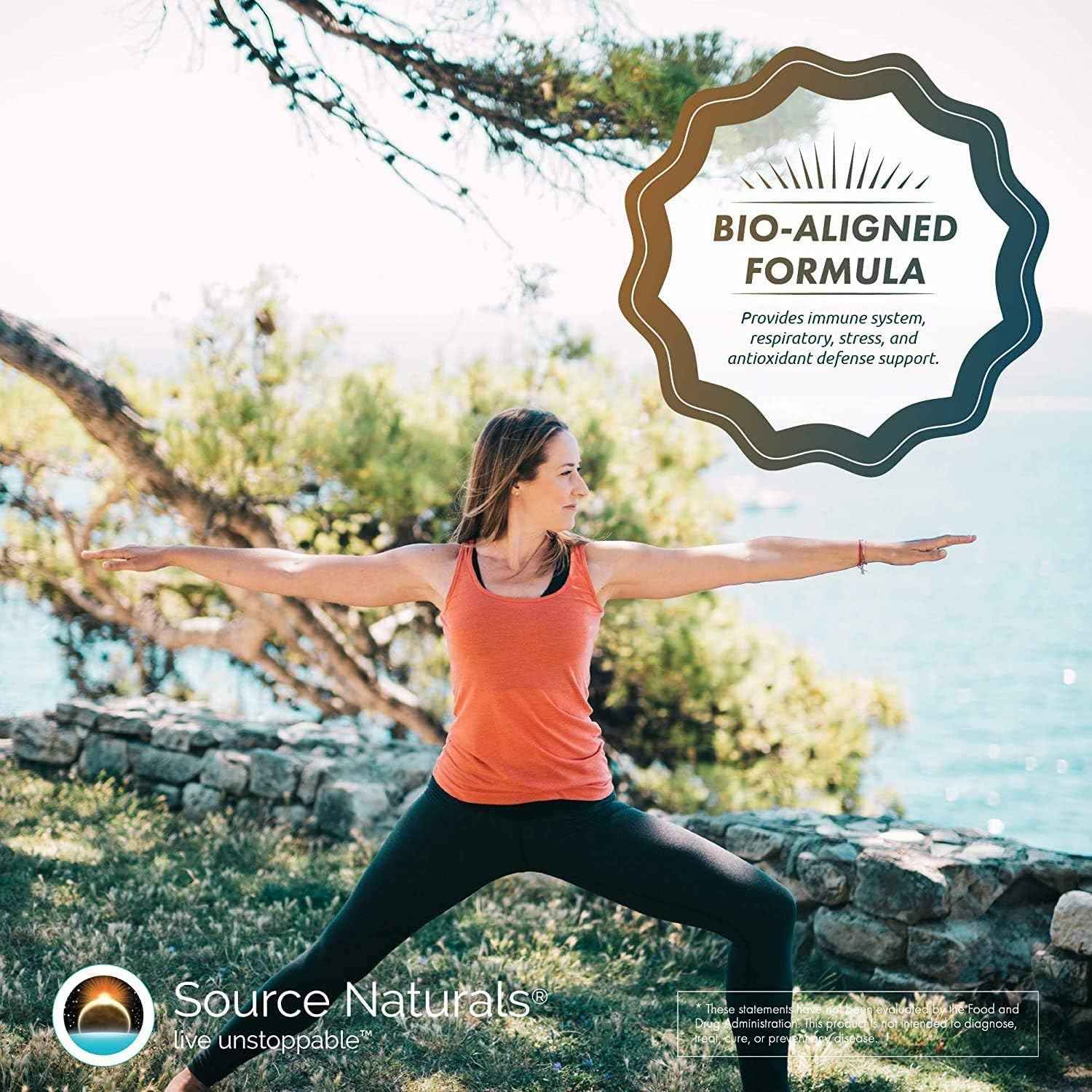 Advanced Immune Support Supplement - 120 Capsules for Immunity Boost & Wellness Formula with Vitamins and Herbal Defense by Source Naturals