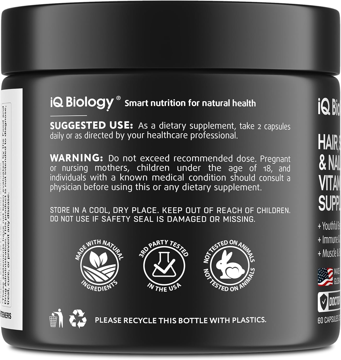 biotin-10000-mcg-supplement-with-collagen-keratin-for-hair-growth-skin-glow-nail-repair---hair-loss-thinning-hair-solution---60-capsules-for-women-men-3