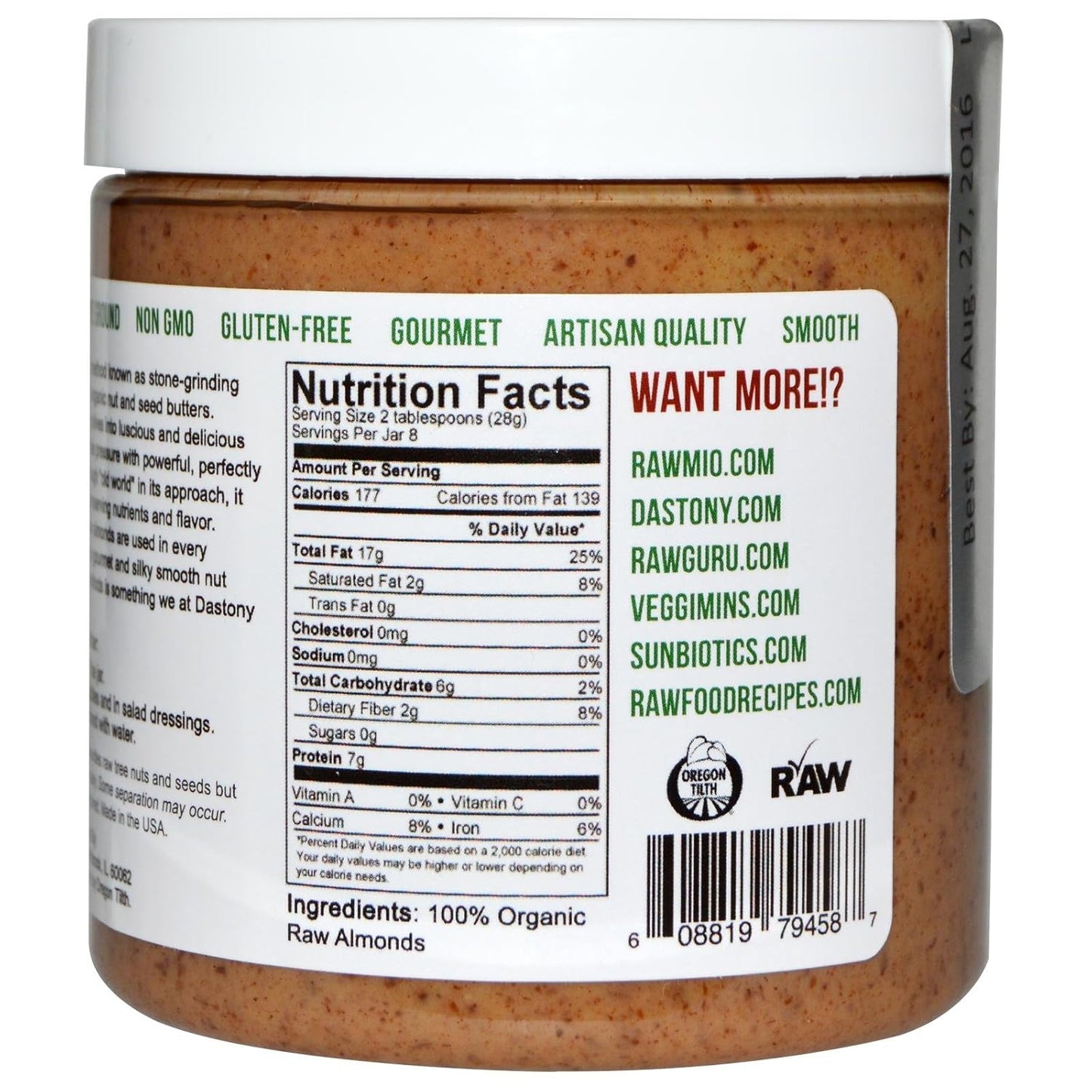 organic-almond-butter-by-dastony---8-oz-227-g-jar---pure-natural-spread-for-healthy-snacking-cooking-2