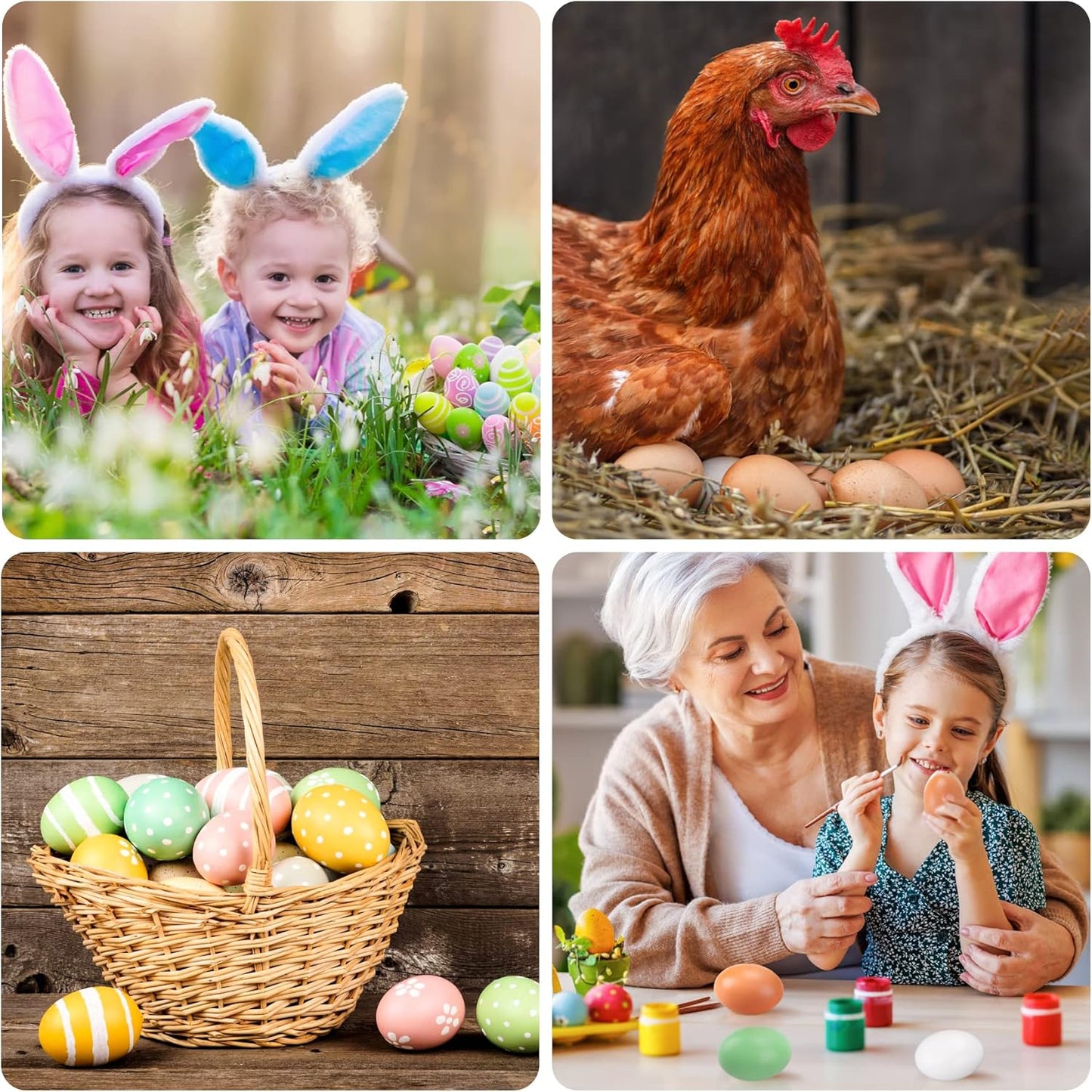 yunko-wooden-fake-nest-eggs---brown-and-white-easter-eggs-for-crafting-and-home-decor---encourages-hens-to-lay-eggs---pack-of-12-6