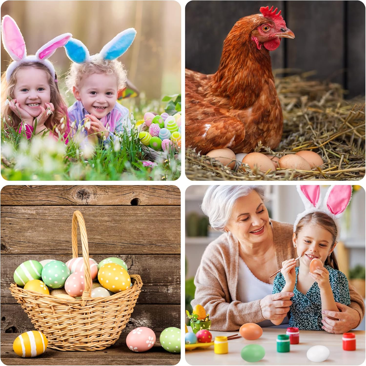 yunko-wooden-fake-nest-eggs---brown-and-white-easter-eggs-for-crafting-and-home-decor---encourages-hens-to-lay-eggs---pack-of-12-6