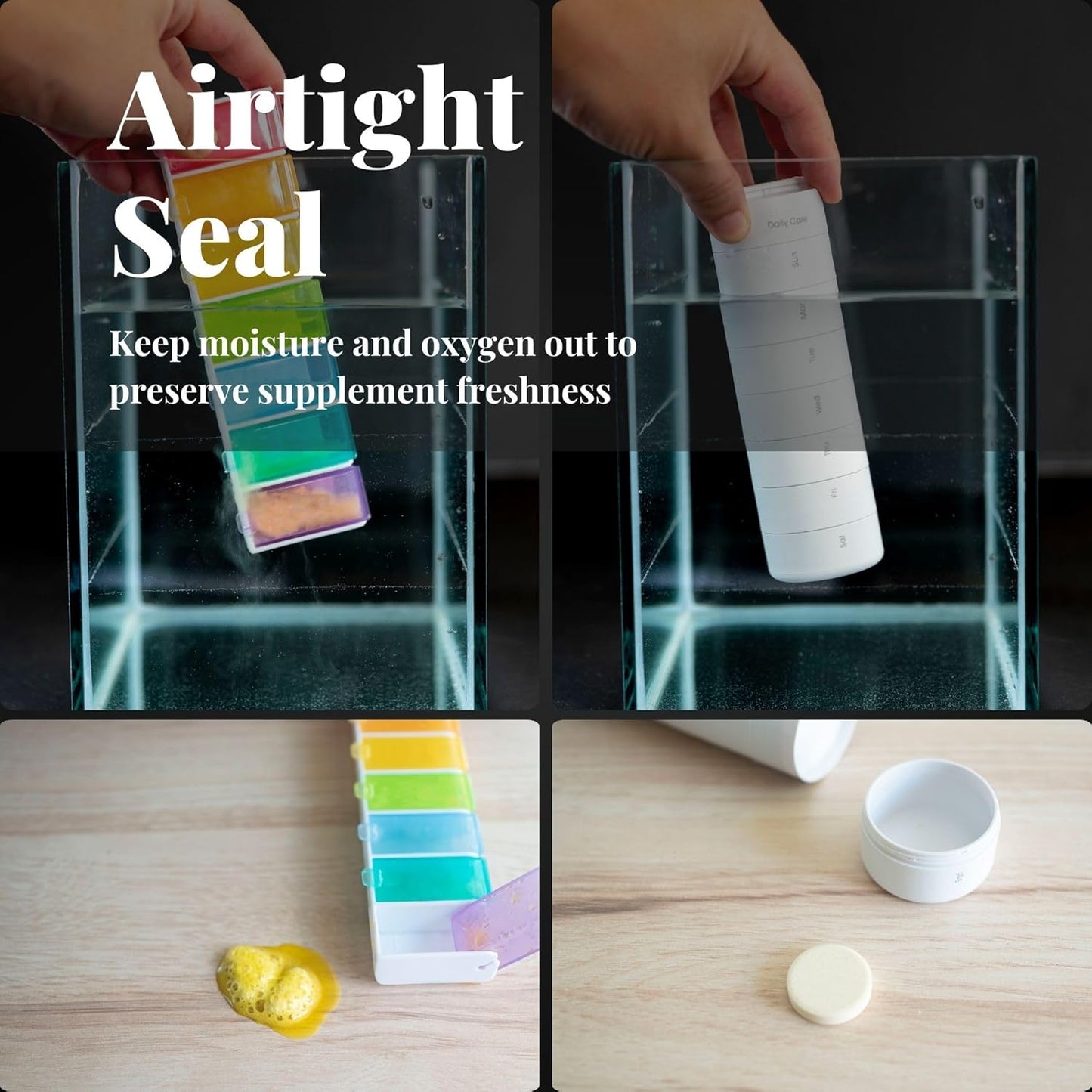 ankomn-travel-vitamin-organizer-stackable-daily-pill-case-with-quick-release-thread---airtight-once-a-day-vitamin-container---weekly-medicine-holder-black-2