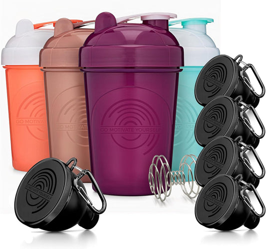 set-of-4-gomoyo-shaker-bottles-with-agitator-5-protein-funnels-with-carabiner---bpa-free-dishwasher-safe-1