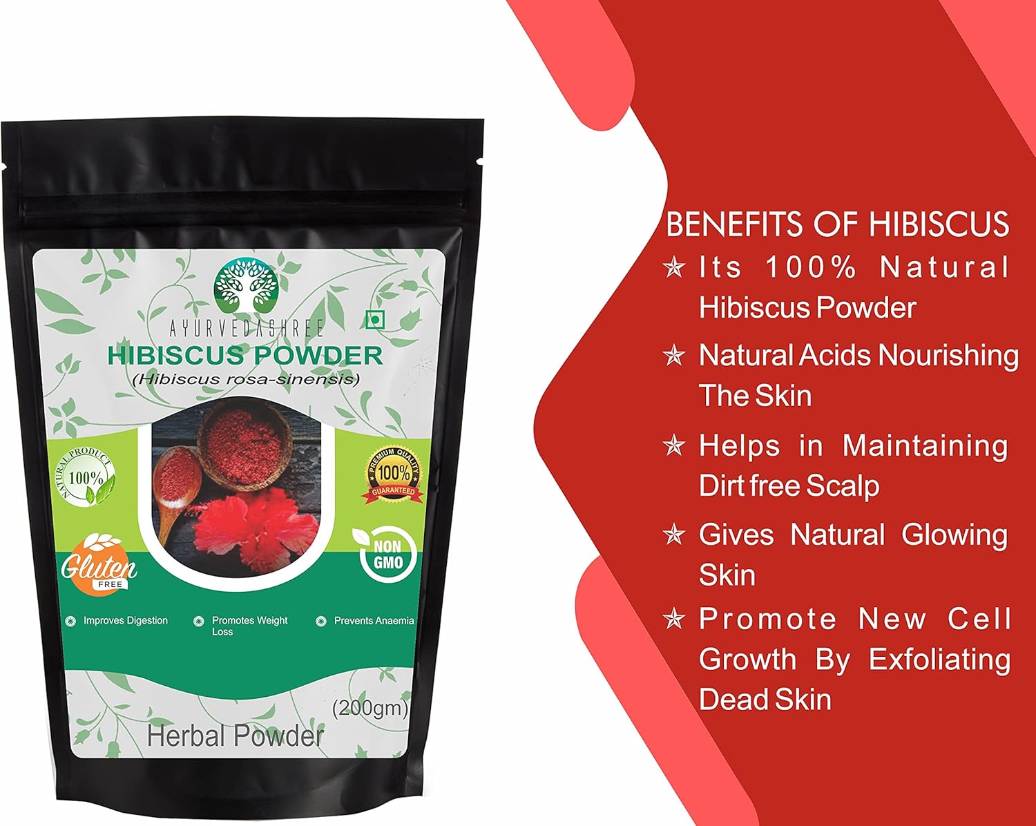 organic-hibiscus-flower-powder-200g---hair-mask-refreshing-tea-non-gmo-vegan-gmp-certified-gluten-free---ayurvedic-hibiscus-sabdariffa-phool-powder-4