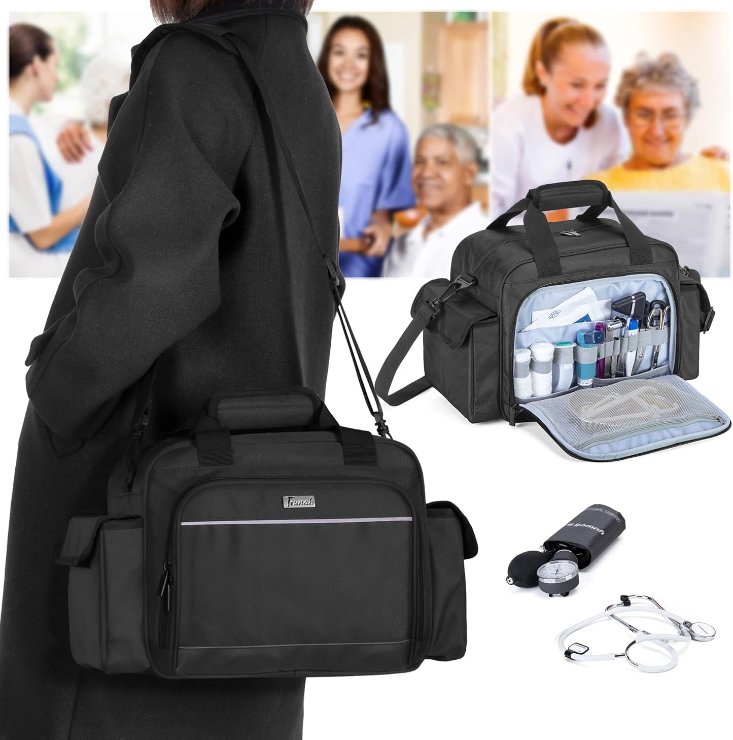 portable-black-nurse-bag-for-home-health-hospice-hospital-interns---empty-medical-supplies-shoulder-bag-by-trunab-7