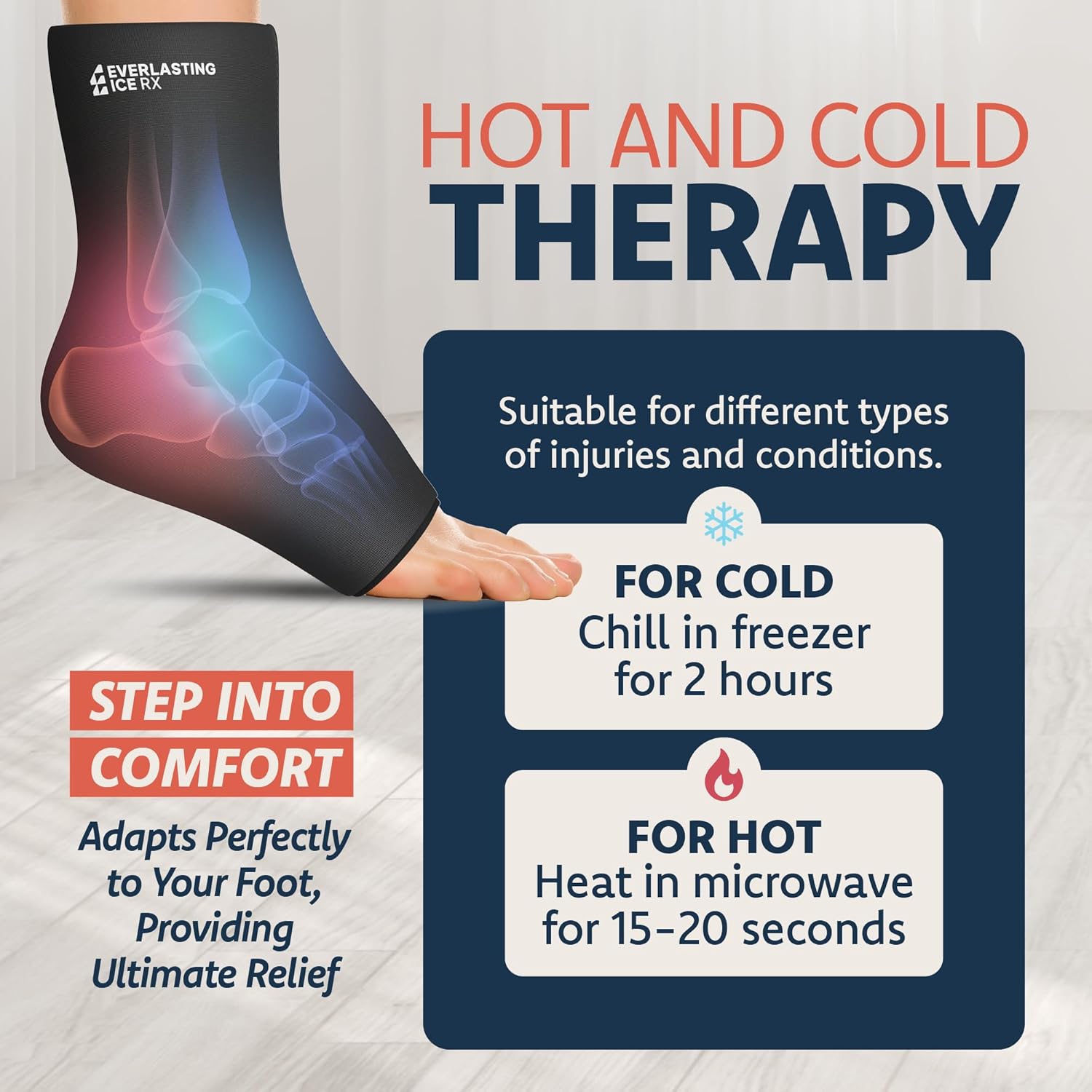 reusable-ankle-ice-pack-wrap-for-pain-relief---cold-compression-therapy-for-swelling-plantar-fasciitis-sprained-ankles---everlasting-ice-rx-3