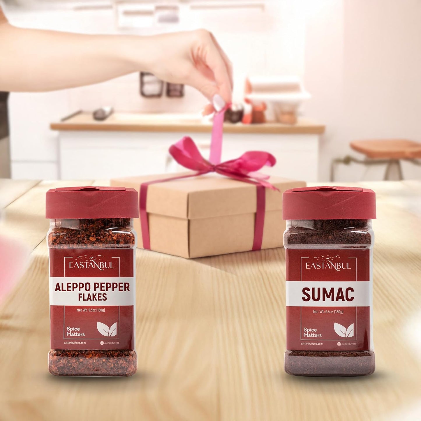 eastanbul-aleppo-pepper-and-sumac-spice-set---crushed-turkish-red-chili-flakes-and-sumac-seasoning---53oz-pepper-64oz-sumac---moderate-heat-blend-8