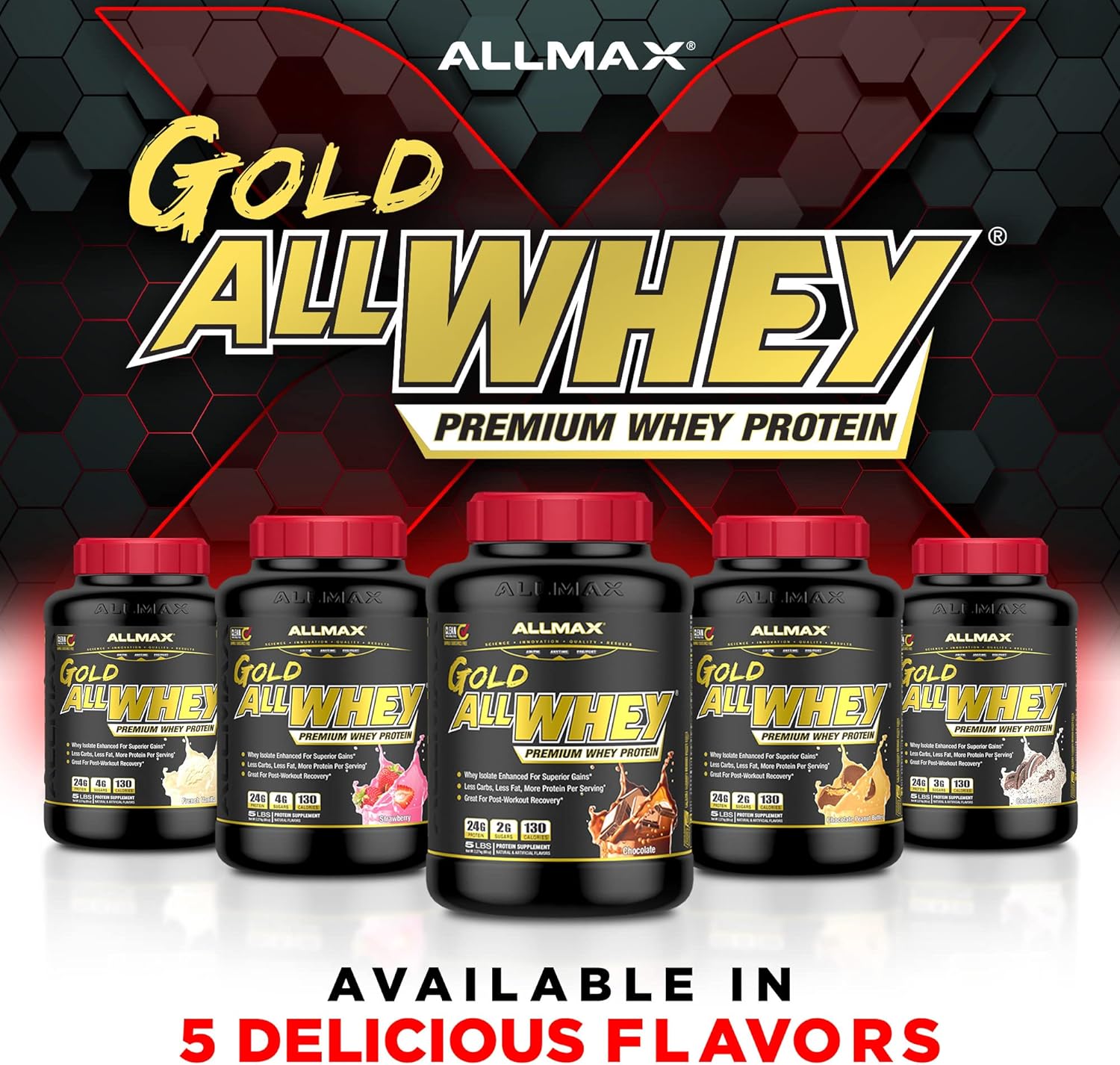 allmax-nutrition-gold-allwhey-chocolate-peanut-butter-protein-powder-5lb---24g-protein-per-scoop---gluten-free-low-carb-low-sugar---71-servings-6